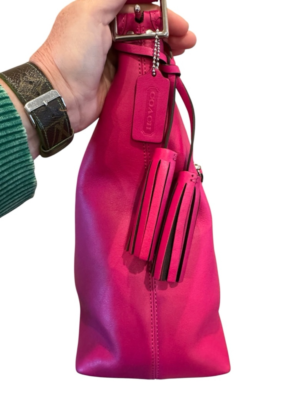 Coach - Legacy Leather Duffle - Fuchsia - 2012 #19889 EXCELLENT CONDITION - Picture 5 of 11